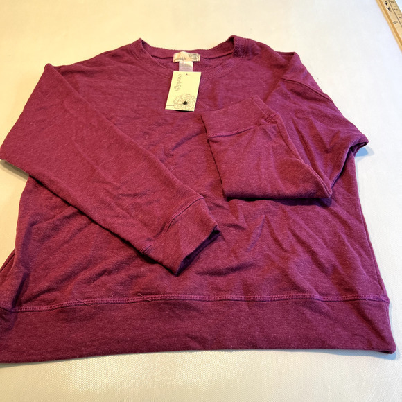 Everleigh Womens Sweatshirt BurgundyCotton Blend Crew‎ Neck  Size Medium - Picture 1 of 9